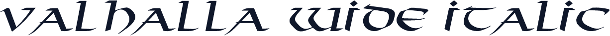 Valhalla Wide Italic