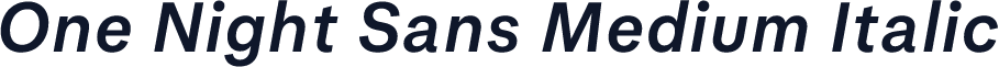 One Night Sans Medium Italic