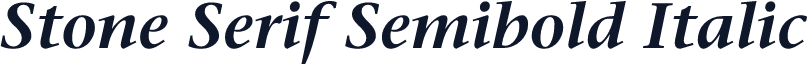 Stone Serif Semibold Italic