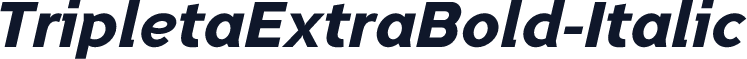 TripletaExtraBold-Italic