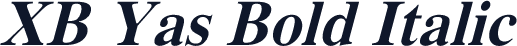 XB Yas Bold Italic