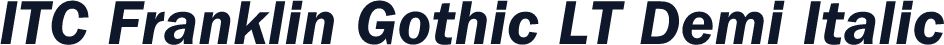 ITC Franklin Gothic LT Demi Italic
