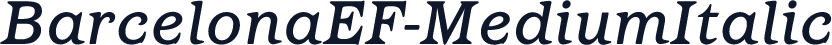 BarcelonaEF-MediumItalic