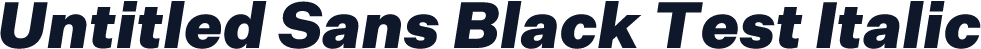 Untitled Sans Black Test Italic
