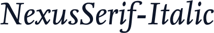 NexusSerif-Italic