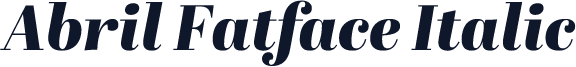 Abril Fatface Italic