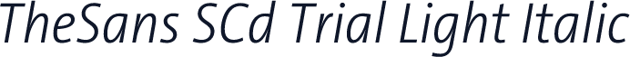 TheSans SCd Trial Light Italic