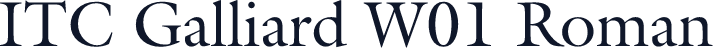 ITC Galliard W01 Roman