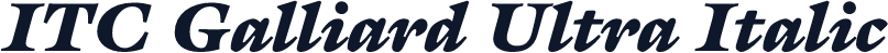 ITC Galliard Ultra Italic