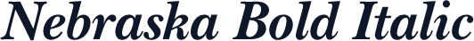 Nebraska Bold Italic