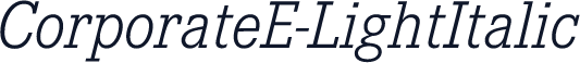 CorporateE-LightItalic