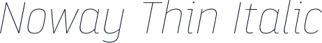 Noway Thin Italic