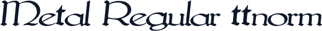 Metal Regular ttnorm
