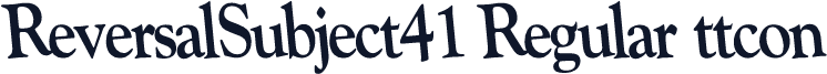 ReversalSubject41 Regular ttcon