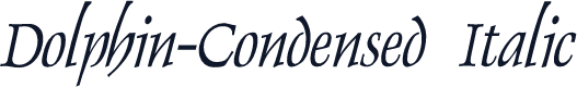 Dolphin-Condensed Italic