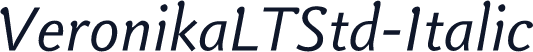 VeronikaLTStd-Italic