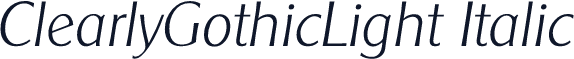 ClearlyGothicLight Italic