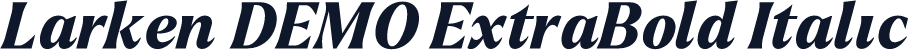 Larken DEMO ExtraBold Italic