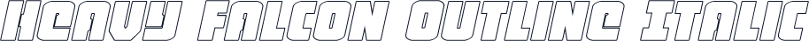 Heavy Falcon Outline Italic