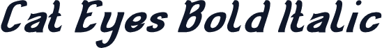 Cat Eyes Bold Italic