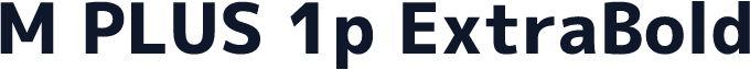M PLUS 1p ExtraBold