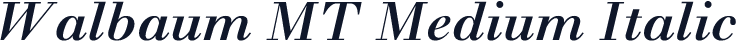 Walbaum MT Medium Italic