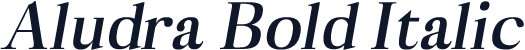 Aludra Bold Italic