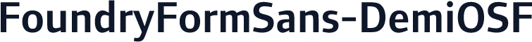 FoundryFormSans-DemiOSF