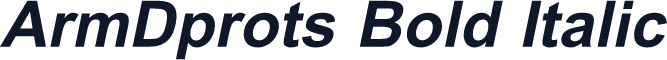ArmDprots Bold Italic