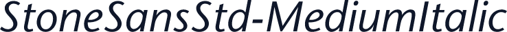 StoneSansStd-MediumItalic