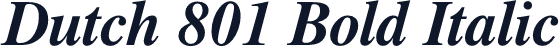 Dutch 801 Bold Italic