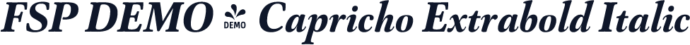 FSP DEMO - Capricho Extrabold Italic