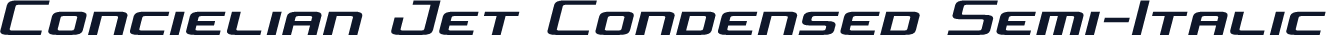 Concielian Jet Condensed Semi-Italic