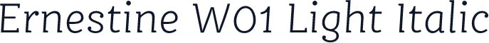 Ernestine W01 Light Italic