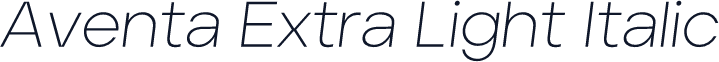 Aventa Extra Light Italic