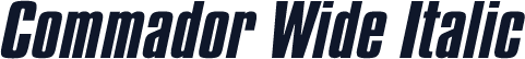 Commador Wide Italic