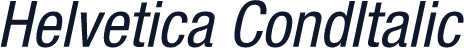 Helvetica CondItalic