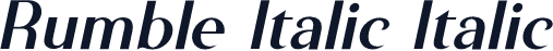 Rumble Italic Italic