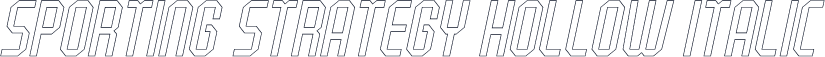 Sporting Strategy Hollow Italic