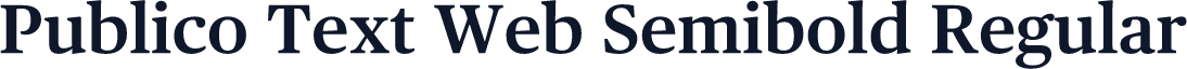 Publico Text Web Semibold Regular