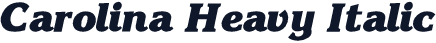 Carolina Heavy Italic