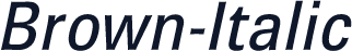 Brown-Italic