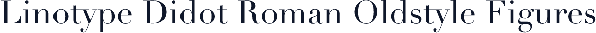 Linotype Didot Roman Oldstyle Figures