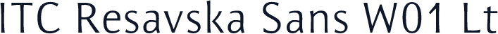 ITC Resavska Sans W01 Lt