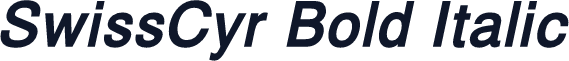 SwissCyr Bold Italic