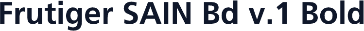 Frutiger SAIN Bd v.1 Bold