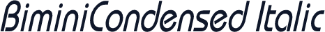BiminiCondensed Italic