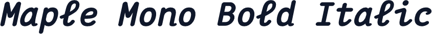 Maple Mono Bold Italic