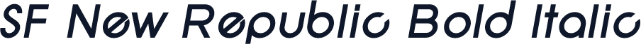 SF New Republic Bold Italic