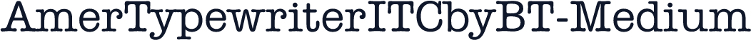 AmerTypewriterITCbyBT-Medium